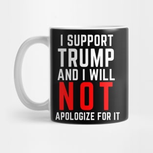 I Support Trump And I Will Not Apologize For It Mug